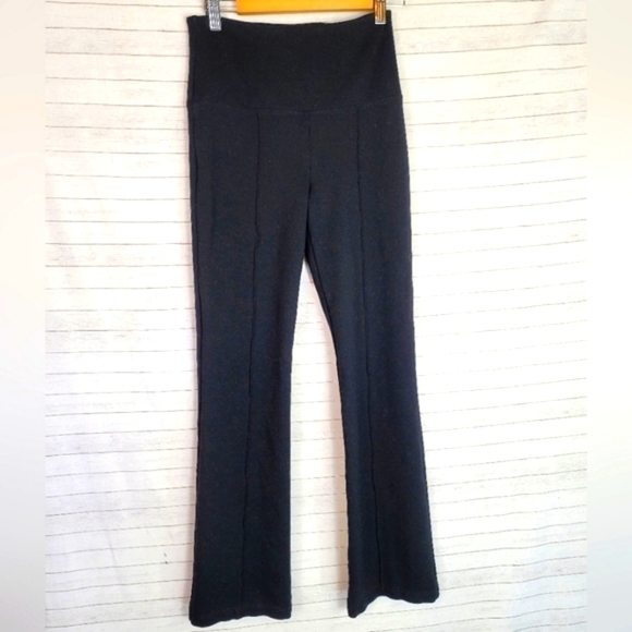 LYSSE FRONT CENTER SEAM FLARE BLACK PULL ON LEGGINGS, SZ SMALL - Picture 1 of 12